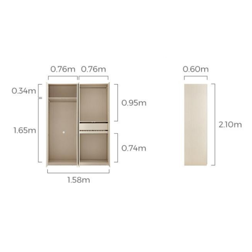 Linspire Aurora 4-Door Wardrobe with Pants Rack