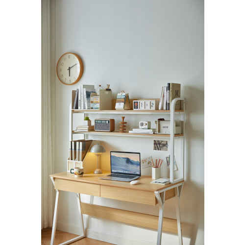 Linspire Axis Study Desk with 2 Drawers, 1.2m, Natural & White