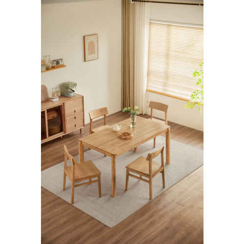 Linspire Flow Solid Wood Dining Table, 1.5m