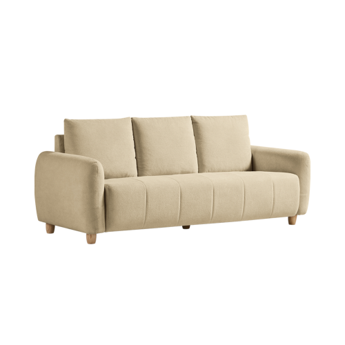 Linspire Aero 3-Seater Boucle Sofa, Beige