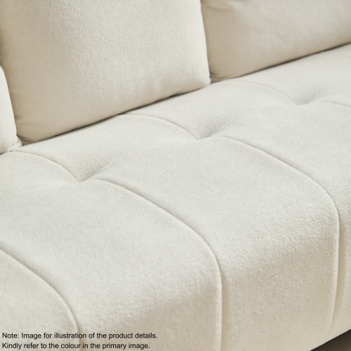 Linspire Aero 3-Seater Boucle Sofa, Beige