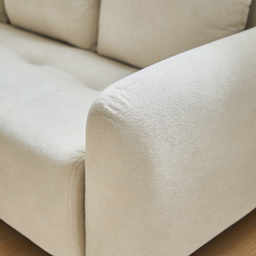 Linspire Aero 3-Seater Boucle Sofa, Off White