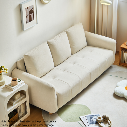 Linspire Aero 3-Seater Boucle Sofa, Yellow