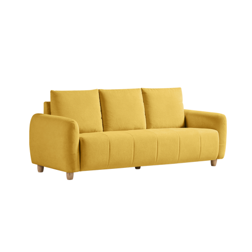 Linspire Aero 3-Seater Boucle Sofa, Yellow