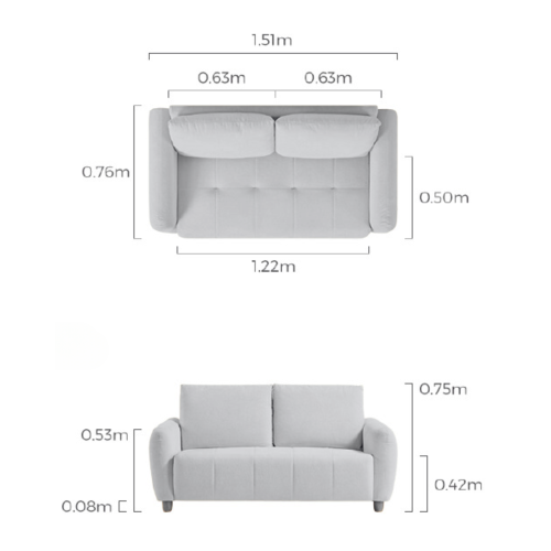 Linspire Aero 2-Seater Boucle Sofa, Off White