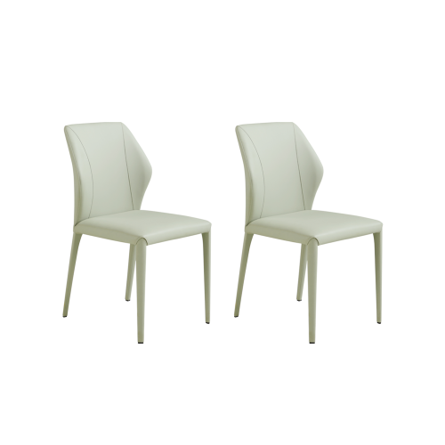 Linspire Flare Leather Dining Chairs, Set of 2