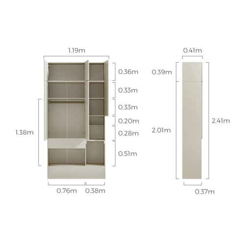 Linspire Lattice Small Queen Bed Frame with Drawers and Storage Headboard, 150x243x242cm