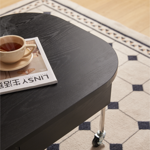 Linspire Meadow Coffee Table with Casters, Black