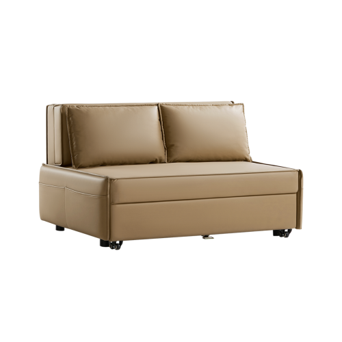 Linspire Lumen 2-Seater Leathaire Sofa Bed, Brown