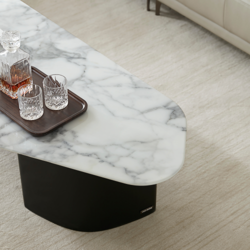 Linspire Moti Sintered Stone Top Coffee Table, 140x70x36cm