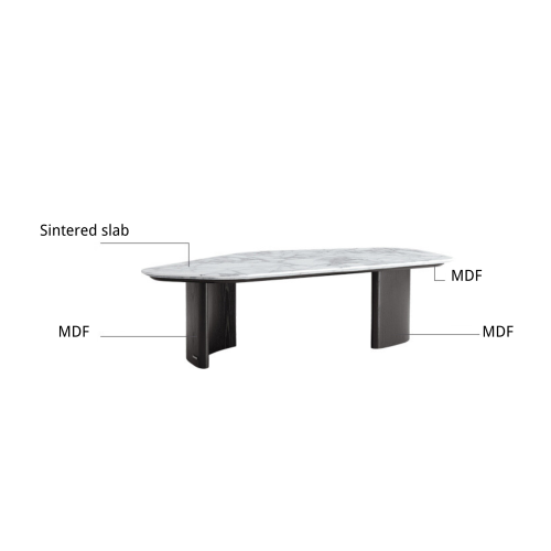 Linspire Moti Sintered Stone Top Coffee Table, 140x70x36cm