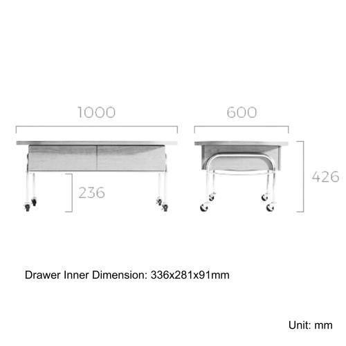 Linspire Meadow Coffee Table with Casters, Brown