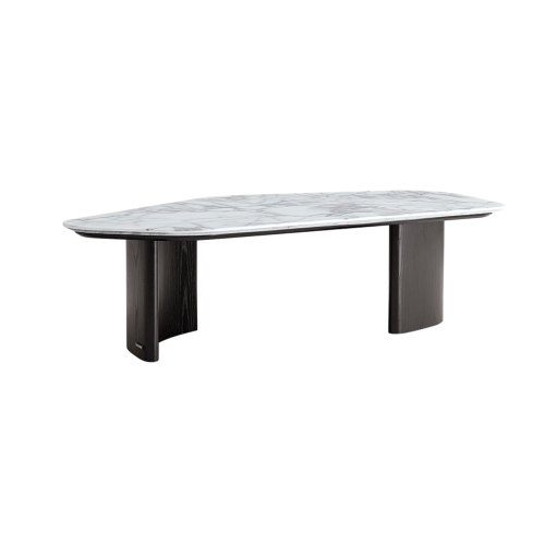 Linspire Moti Glossy Sintered Stone Top Coffee Table, 120x60x36cm