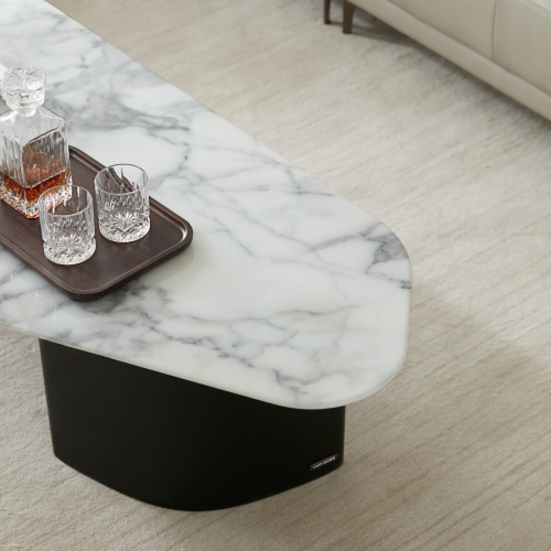 Linspire Moti Sintered Stone Top Coffee Table, 120x60x36cm