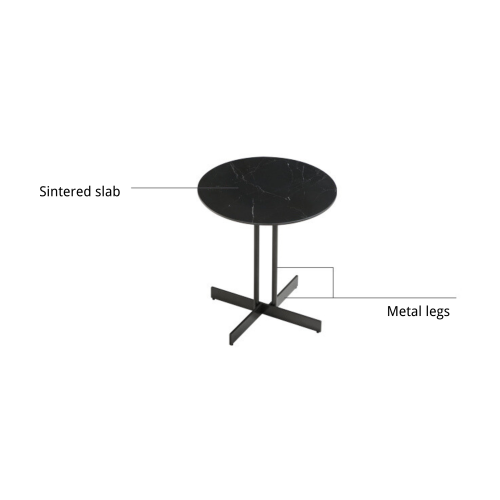 Linspire Moti Sintered Stone Top Side Table