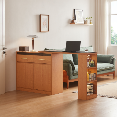 Linspire Meadow Extendable Glass Top Sideboard