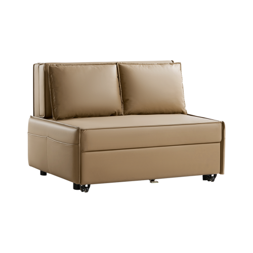 Linspire Lumen Leathaire 1-Seater Sofa Bed, Brown