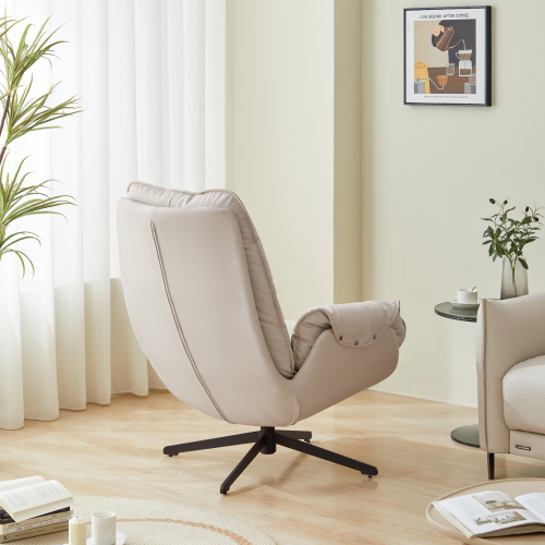 Linspire Myst Leather Armchair, Light Grey