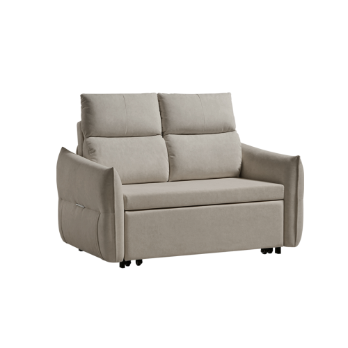 Linspire Opal Love Seat Leathaire Sofa Bed, Grey
