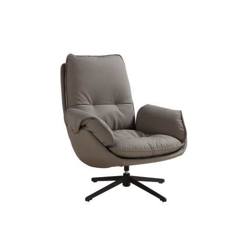 Linspire Myst Leather Armchair, Dark Grey