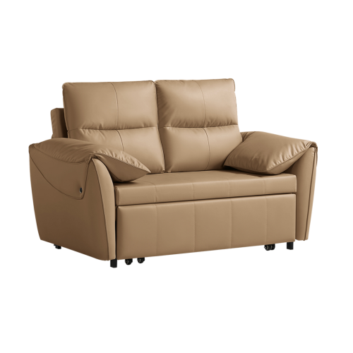 Linspire Quiver 2-Seater Leathaire Sofa Bed, Brown