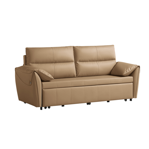 Linspire Quiver 3-Seater Leathaire Sofa Bed, Brown