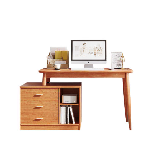 Linspire Radian Extendable Office Desk with Large Cabinet
