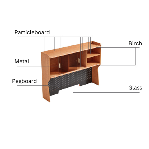 Linspire Radian Extendable Dual Office Desk with a Large Cabinet and a Bookcase