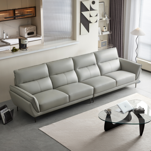 Linspire Rune 4.5-Seater Leather Sofa, Grey