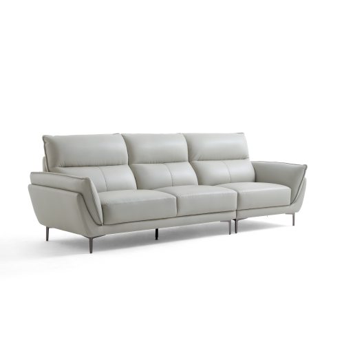 Linspire Rune 3.5-Seater Leather Sofa, Grey