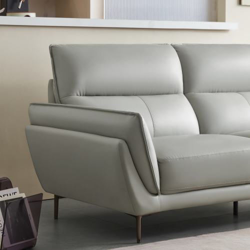 Linspire Rune 3.5-Seater Leather Sofa, Grey