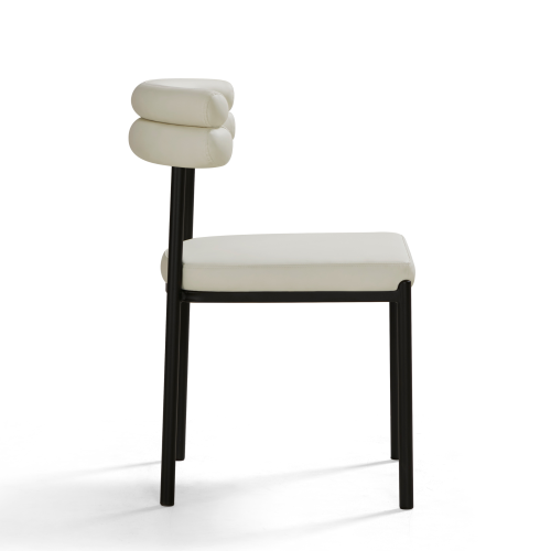 Linspire Tesseract Leather Dining Chairs, Black, Set of 2