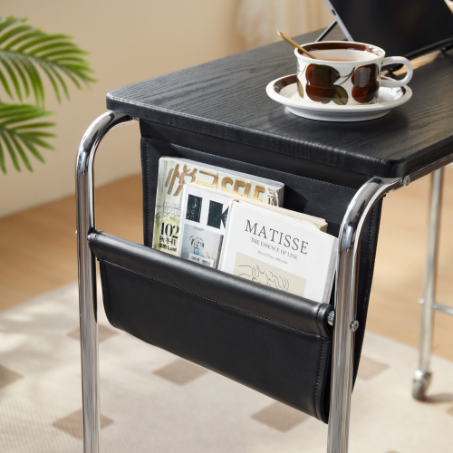 Linspire Trend Office Desk with Casters, Black