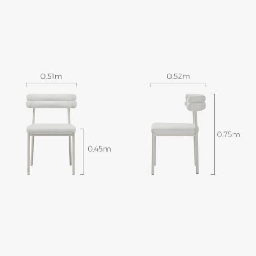 Linspire Tesseract Sintered Stone Top Dining Table with 4 Dining Chairs, Creamy White, 160x80cm