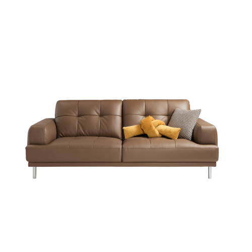 Linspire Vertex 3-Seater Leather Sofa, Brown