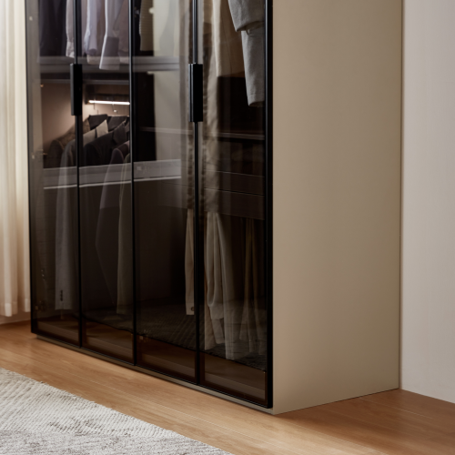 Linspire Unity Wardrobe with Top Cabinet and Sensor Light
