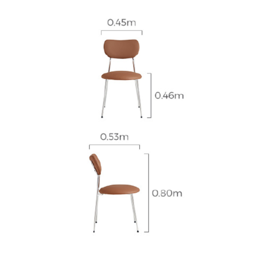 Linspire Zen Leather Dining Chairs, Set of 2, Brown