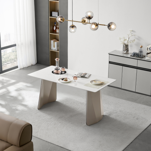 Linspire Xenon Sintered Stone Top Dining Table