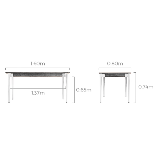 Linspire Zen Dining Table, Brown, 160x80x75cm