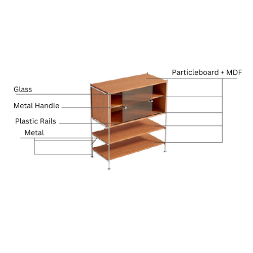 Linspire Zen Storage Rack with 4 Shelves