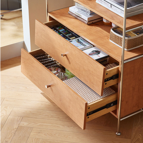 Linspire Zen Storage Rack with 2 Drawers and 2 Shelves