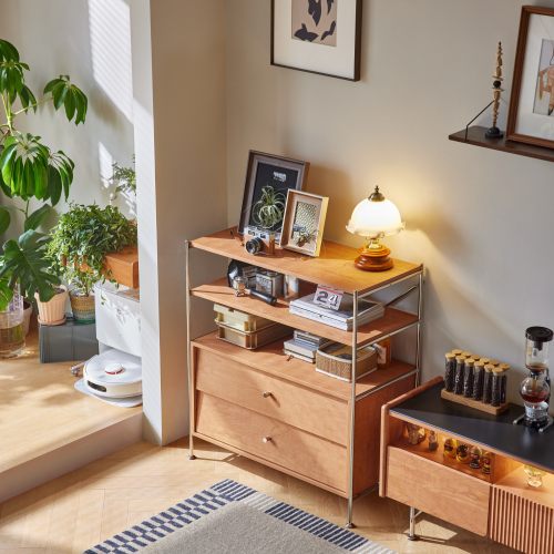 Linspire Zen Storage Rack with 2 Drawers and 2 Shelves