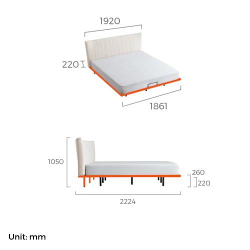 Linspire Motif Floating Super King Bed Frame