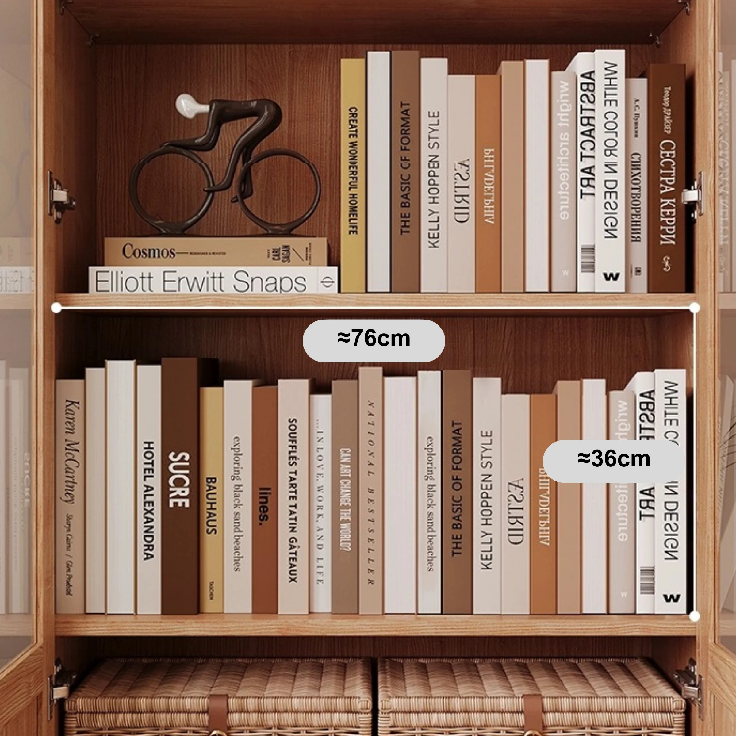 Linspire Prism 2 Plastic Door Bookcase, Natural