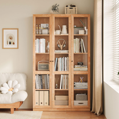 Linspire Prism 3 Plastic Door Bookcase, Natural