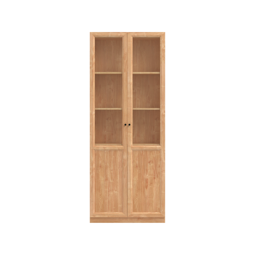 Linspire Prism 2 Plastic/Panel Door Bookcase, Natural