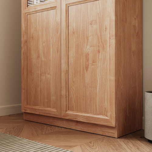 Linspire Prism 2 Plastic/Panel Door Bookcase, Natural
