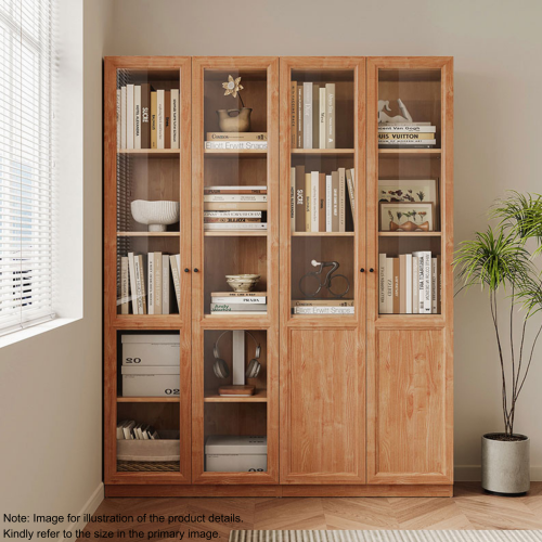 Linspire Prism 2 Plastic/Panel Door Bookcase, Natural
