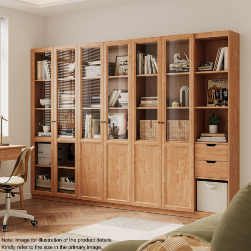 Linspire Prism 2 Plastic/Panel Door Bookcase, Natural