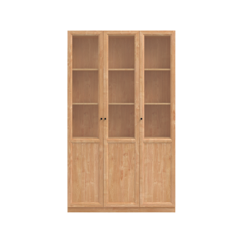 Linspire Prism 3 Plastic/Panel Door Bookcase, Natural